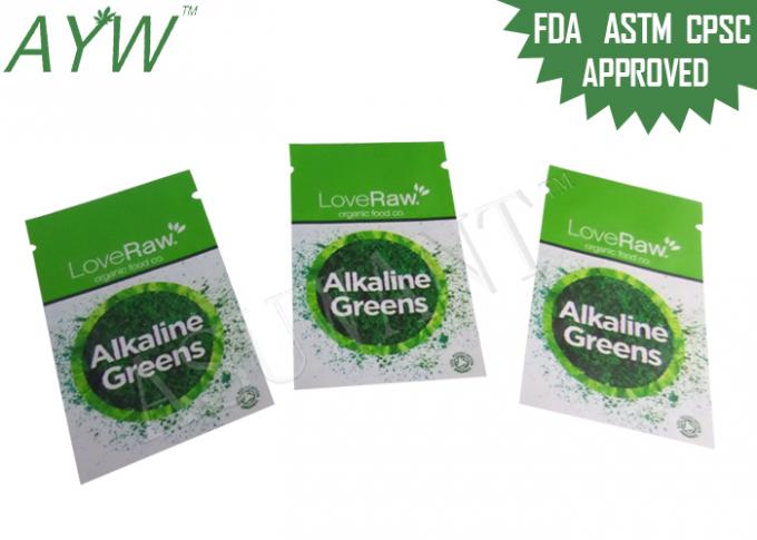 VMPET Green Plastic Bag Food Packaging , Food Grade Bags For Food Packaging