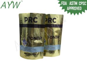 Mylar folie lynlås poser blank guld 1 kg til printer toner emballage
